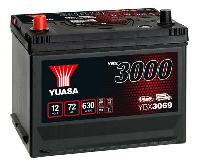 Yuasa SMF YBX3069 akkumulátor, 12V 72Ah 630A B+, japán